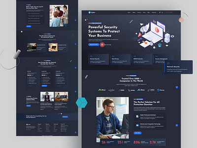 Cybex - Cyber Security Services Template creative design envytheme landing page web security webdesign website website design