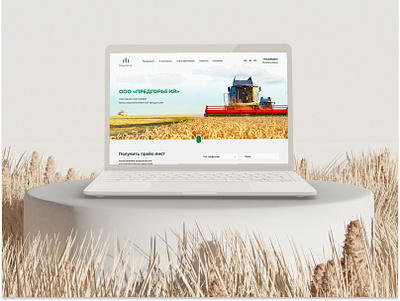 Website-catalogue for the exporter of agricultural products design export farming grain nature ui ux web website