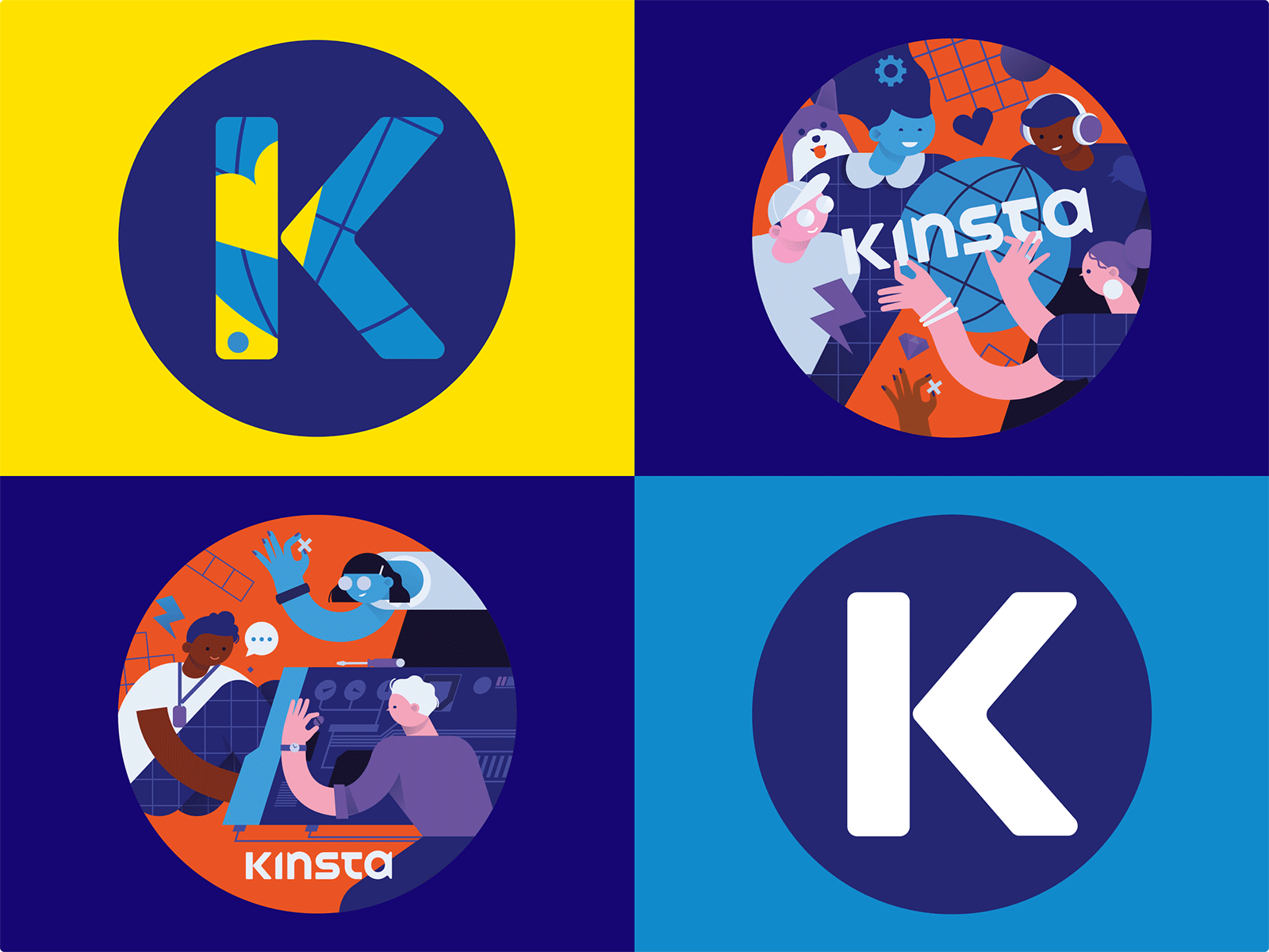 Kinsta sticker branding design graphic design illustration kinsta motion graphics stationary sticker vector