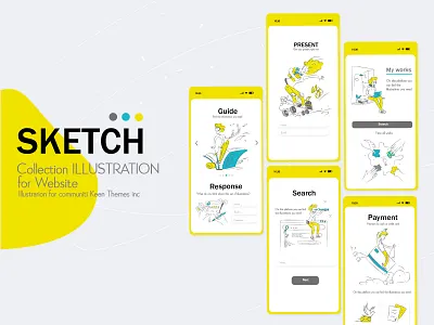 "SKETCH" Collection illustration for Website vector illustration