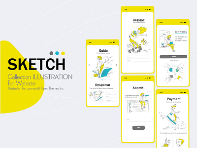 "SKETCH" Collection illustration for Website vector illustration