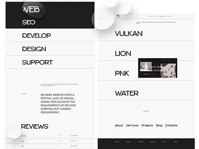 Digital Agency Part #2 big typogrhaphy digital agency landing page typography ui design watereffect web design