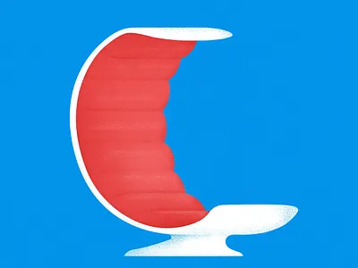 C 36daysoftype chairs digitalillustration illustration midcentury space typedesign typography
