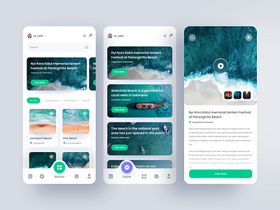 Healing - Travel Apps apps version beach booking card clean design dashboard design mobile sea travel travel apps ui uiux ux web webdesign website