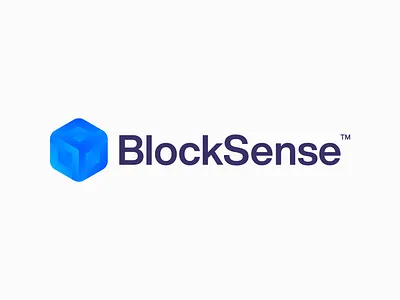 BlockSense Logo bitcoin blockchain branding branding identity creative logo crypto crypto logo crypto wallet cryptocurrency cube finance hexagon identity logo logo design market money pay stock wallet