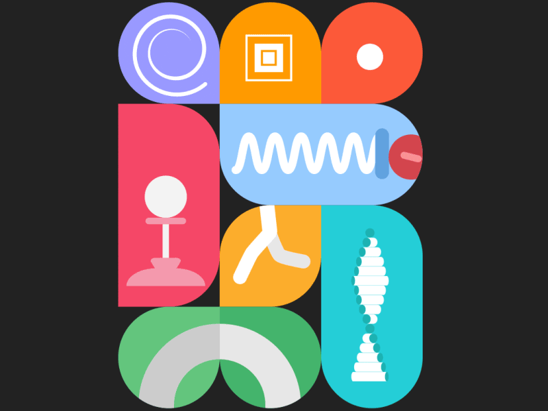 Bouncing shapes adobe after effects animation graphic design motion motion design motion graphics shapes