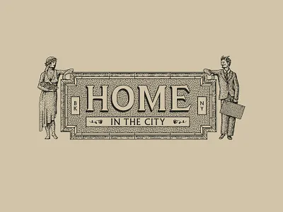 Home in the City badge bar beer branding brewery character classic classy design devil fantasy goddess graphic design icon illustration logo oldschool pub retro vintage