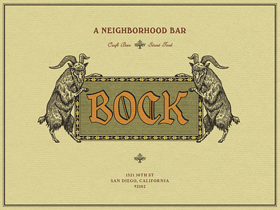 Bock animals bar beer blackletter branding brewery drawing german goat illustration lettering logo oldschool retro stein typography vintage woodblock