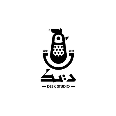 DEEK STUDIO art audio branding chicken creative design flat idea illustration logo music roaster sound studio