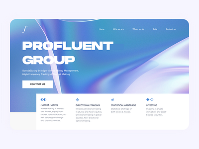 Landing for Profluet Group design landing ui ux web