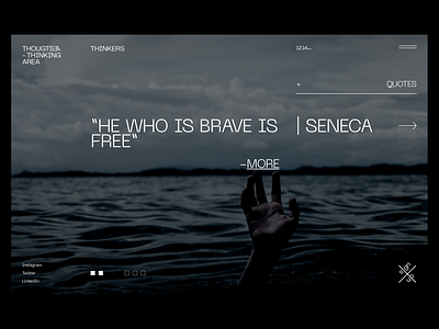 THOUGHTSEA - A stoic concept branding design concept art concept design design head hero herodesign minimal minimalistic portfolio sans stoic stoicism typographic ui ux web webdesign website