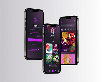App Crypto NFT app design figma ui