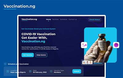 Responsive Design for a COVID-19 Vaccine Landing Page design figma landing page ui ux