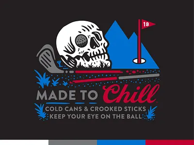 Coors Light - Crooked Stick apparel beer bogey coors coors light design golf illustration skull vector