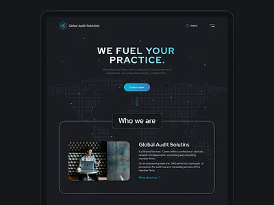Website for Audit Company audit black darksite figma global manepage ui uxui webdesign website