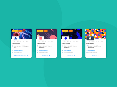 Course card UI card cards elearning interface learning ui ux