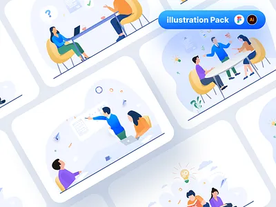 Astart Illustration Pack - 04 branding character illustration landing page minimal web