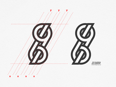 96 Logo Design 6 9 96 alphabet black white branding creative design flat graphic design icon illustration line logo modern monogram number symbol vector