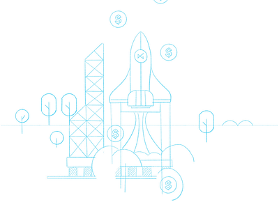 Before and After branding design drawing graphic design illustration motion graphics payments rocket ship sketch vector