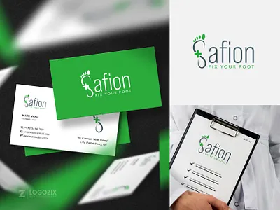 Safion branding design fiverr logo foot care logo foot health logo graphic design health care logo illustration logo logo design logo designer medical logo minimalist safion logo text based logo ui