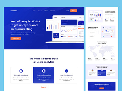 SAAS Landing Page Desgin analytical business saas website design figma design landing page landing page design new design saas saas landing page saas web saas website ui ui design user interface design ux design web design website design