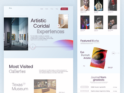 Art Gallery Interior Website architecture art art gallery branding design interior interior design interior web design landing page landing page design nft art studio studio gallery ui ui design uiux web design website design