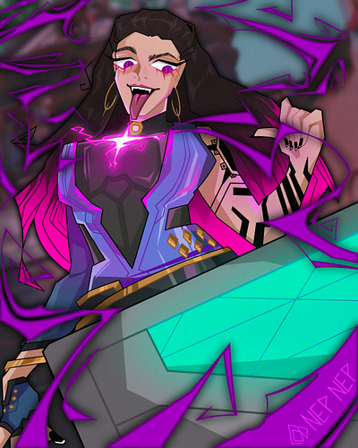 ur soul is mine character digital art games illustration reyna valorant