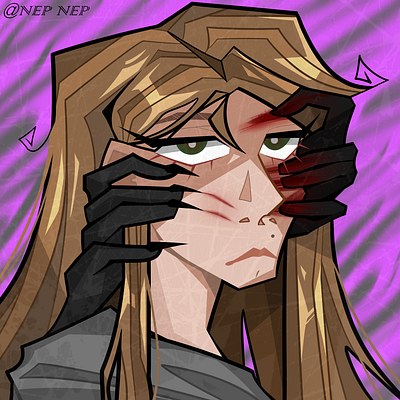 -_- character digital art illustration