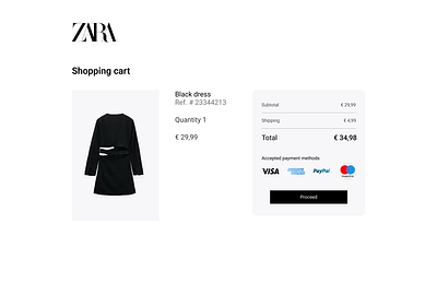 Check-out Zara amazon americanexpress app branding button daily 100 challenge dailyuichallenge design dress google illustration logo maestro paypal proceed ui ux visa web zara
