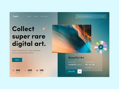 NFT Landing Page design ui ux