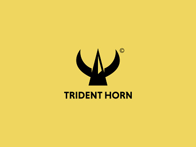 Trident Horn - Logo Design adventure adventure logo brand brand identity branding horn horn logo identity logo logo design logo maker logohorn logominimal logos logotype minimalist simple logo trident trident logo trident unique