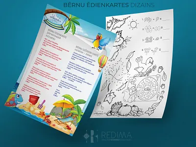Children's menu design graphic design inspiration menu menu design