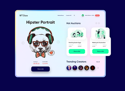NFT Store Concept app design design nft ui ux