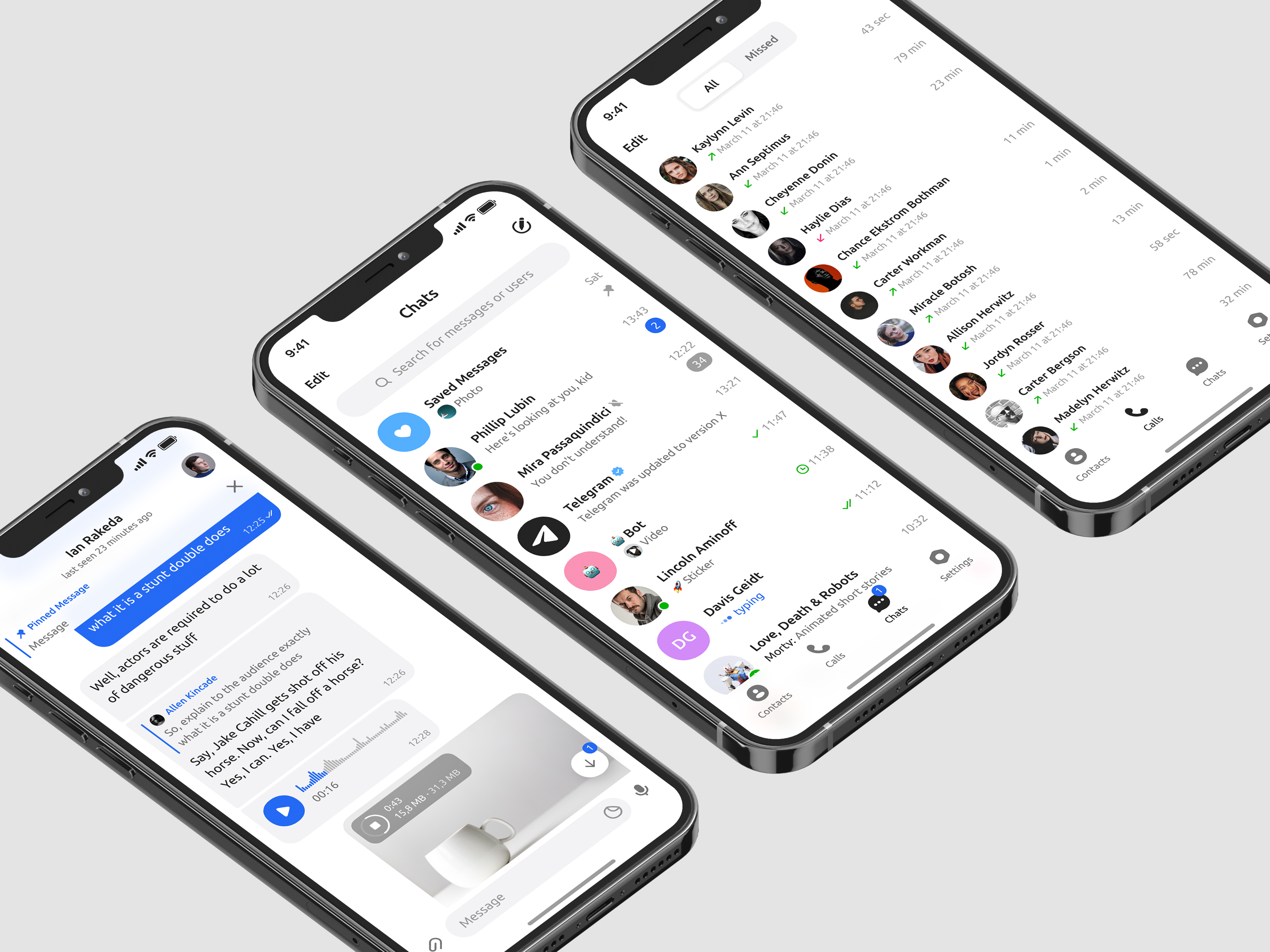 Telegram X – iOS concept by Ian Rakeda on Dribbble