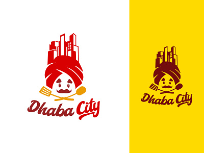 Dhaba City aesthetic brand branding continental continental food cuisine dhaba flavor logo food food logo highway food indian food logo logodesign restaurant restaurant logo rustic street food subcontinent vector