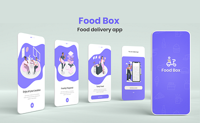 Food Box Food delivery app ui app branding dailyui design illustration logo ui uidesigns ux vector