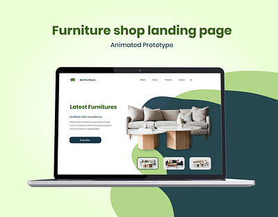 Furniture shop landing page web ui animatedprototype app branding dailyui design illustration landingpage logo prototype ui uidesigns ux vector website webui