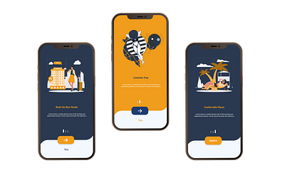 Hotel booking app onboarding screens ui app branding dailyui design illustration logo ui uidesigns ux vector