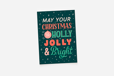 Christmas card card design christmas greeting card handlettering illustration lettering type typography