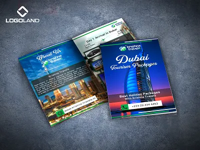 Krishna Travel Brochure Design By LOGOLAND baners branding flyer graphic design illustration minimal pamphlet tour and travel brochure