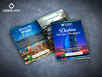 Krishna Travel Brochure Design By LOGOLAND baners branding flyer graphic design illustration minimal pamphlet tour and travel brochure