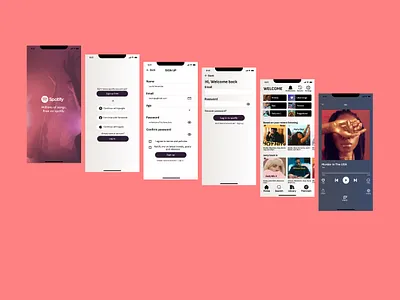 Spotify mobile app redesign ui design