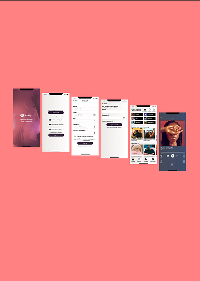 Spotify mobile app redesign ui design