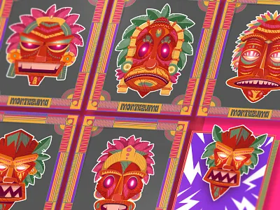 MONTEZUMA aztec digital graphic illustration montezuma nft