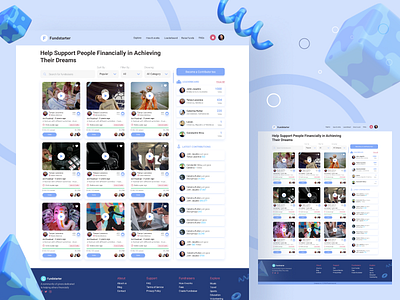 Support People Financially Website Design 3d website contribution design design ui design ux design website fundraiser design group website design homepage homepage design landing page leaderboard leaderboard design people financially social media ui video design video website design web design webiste webiste design