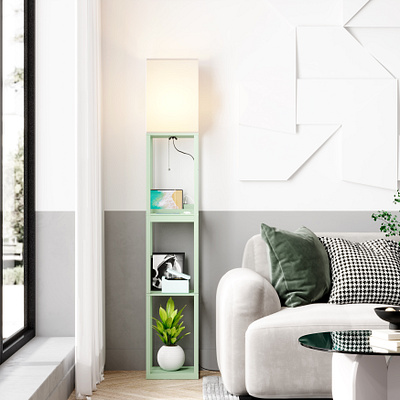 Green Shelf Floor Lamp design lighting