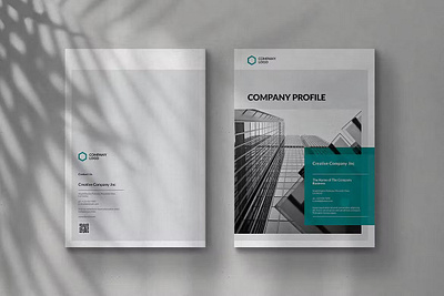 Company Profile Template annual catalog clean company company profile design identity illustration indesign informational magazine modern print printable profile template proposal report teal template tosca