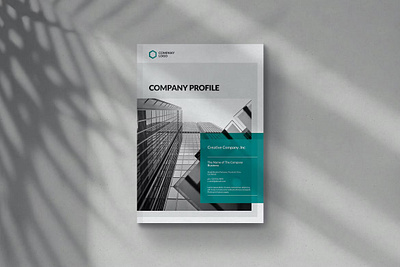 Company Profile Template catalog clean company company profile design identity illustration indesign informational magazine modern print printable profile template proposal report teal template tosca