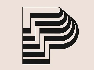 Letter P grain grain texture graphic design letter letter p letterform lines logo type typography vector
