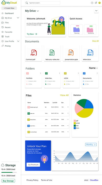 Cloud storage dashboard adobe illustrator adobe photoshop branding cloud storage dashboard design figma graphics illustration logo ui vector web development